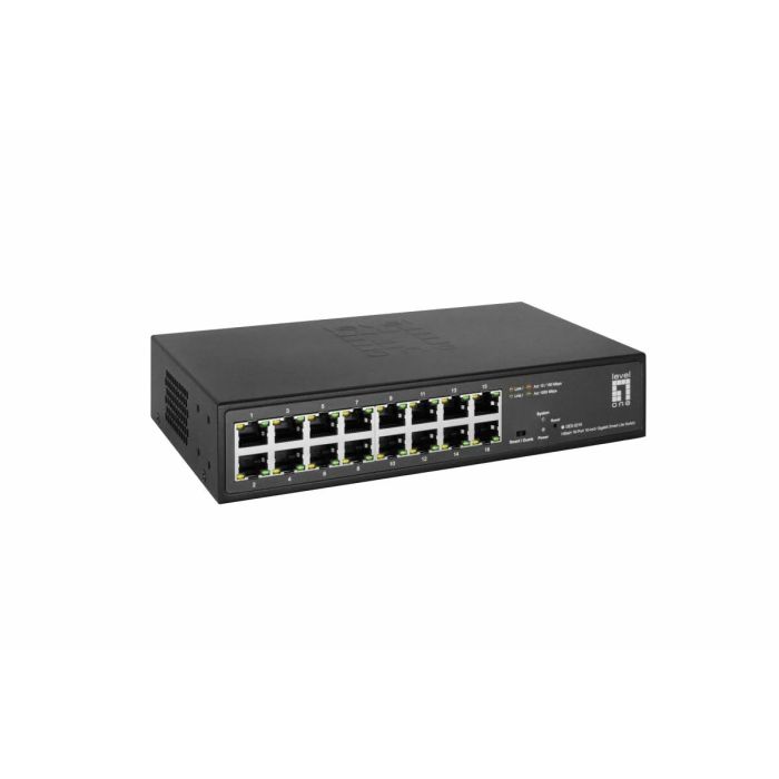 LevelOne GES-2216 Switch Gestionado L2, 16x Puertos Gigabit Ethernet, Montaje en Rack 10" 1 LevelOne GES-2216 Switch Gestionado L2, 16x Puertos Gigabit Ethernet, Montaje en Rack 10" 1