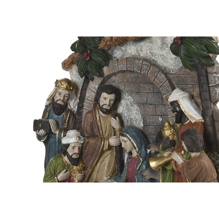 DKD Home Decor Nacimiento Navidad Tradicional Resina Multicolor 6 x 19 x 21 cm