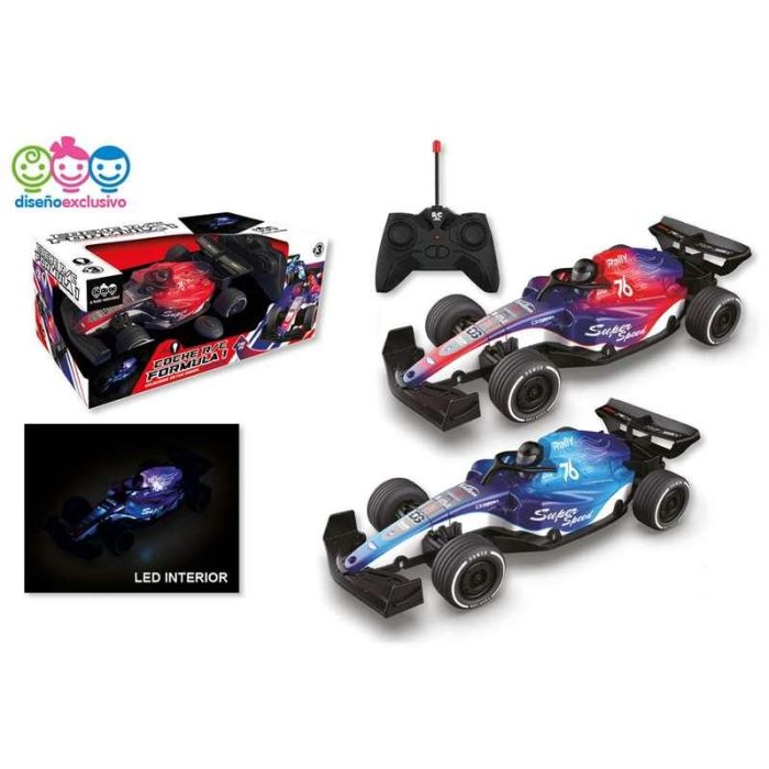 Coche radio control fórmula 1 con luces led 25x12x7cm - modelos surtidos 1 Coche radio control fórmula 1 con luces led 25x12x7cm - modelos surtidos 1