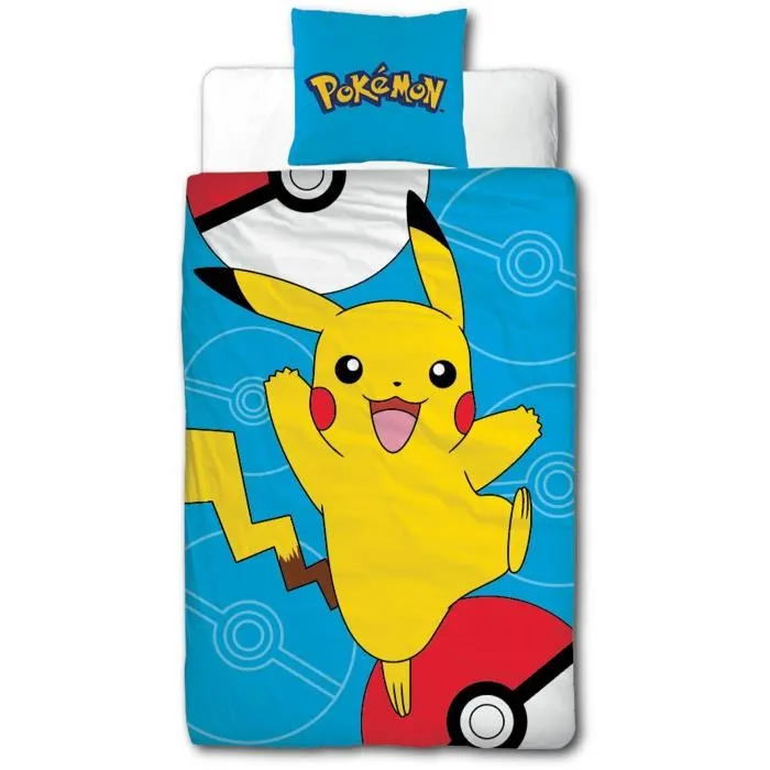Pokemon Juego de Cama Pikachu III Microfibra Funda Nórdica 140x200 cm + Funda Almohada 63x63 cm 2