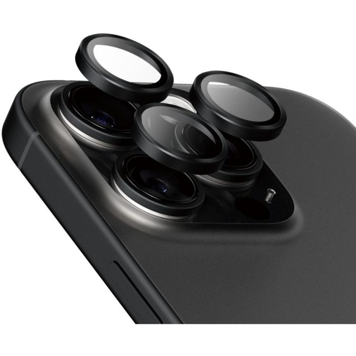 PanzerGlass Hoops CeramicLens Protector para iPhone 16 Pro, 16 Pro Max - Cristal de lente cerámico