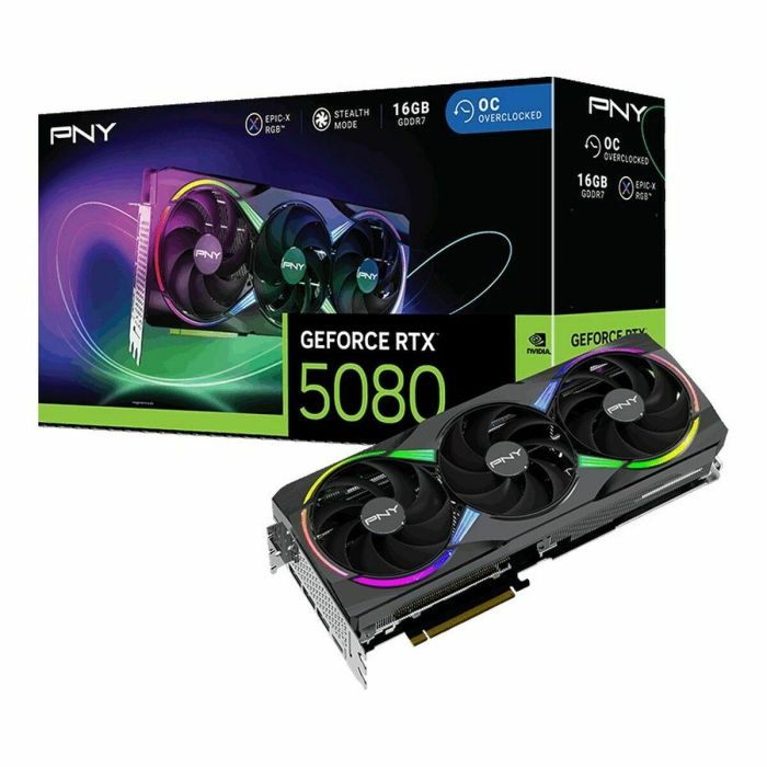 PNY PNY1736642104615 Tarjeta Gráfica GeForce RTX 5080 16GB ARGB 5 PNY PNY1736642104615 Tarjeta Gráfica GeForce RTX 5080 16GB ARGB 5