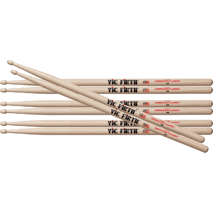 Vic Firth Baquetas Vf American Classic 5A (Pack 3 +1)