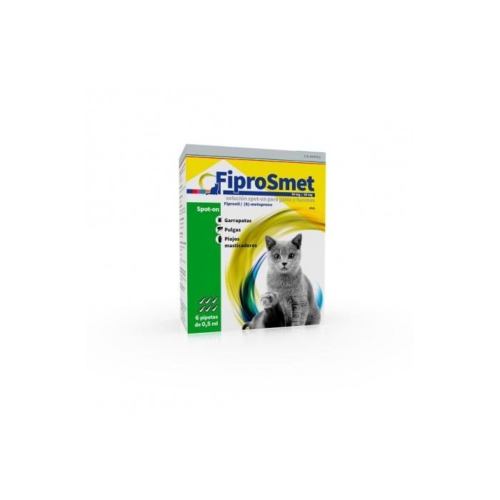 Fiprosmet Pipetas Antiparasitarias Gatos 0,5 mL - 6 Unidades
