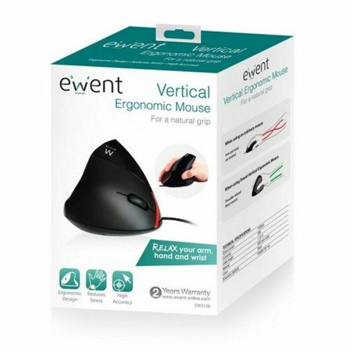 Mouse Raton Vertical Ergonomico Ewent Ew3156 5 Mouse Raton Vertical Ergonomico Ewent Ew3156 5