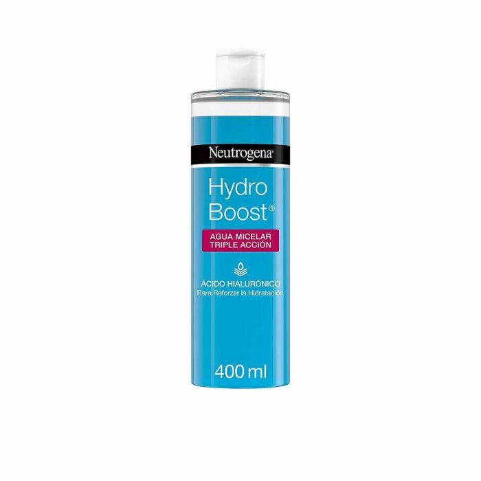 Neutrogena HYDRO BOOST Agua Micelar Triple Acción con Ácido Hialurónico, Desmaquillante y Purificante para Piel Sensible 400 ml