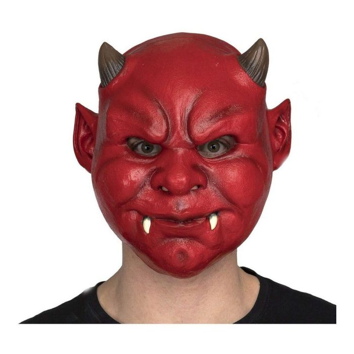 Full devil latex mask one size