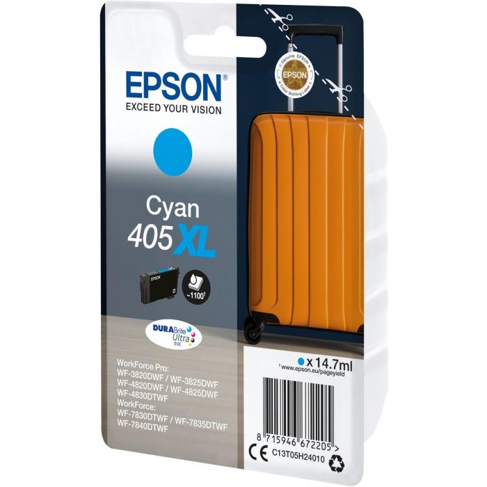 EPSON Singlepack Cyan 405XL DURABrite Ultra Ink 1 EPSON Singlepack Cyan 405XL DURABrite Ultra Ink 1