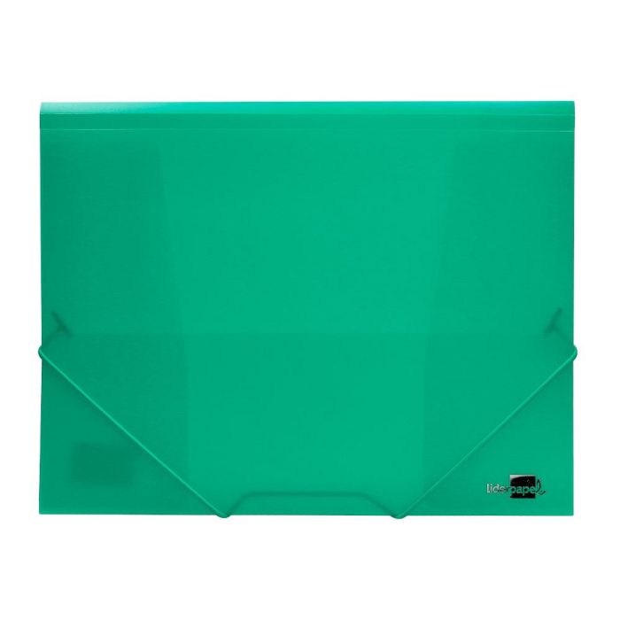 Carpeta Liderpapel Gomas Solapas 34963 Polipropileno Din A4 Verde Translucido 1