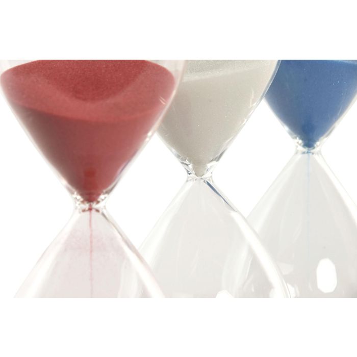 DKD Home Decor Hangzhou design 26a Reloj de Arena Atlantico Cristal Azul Rojo Blanco 6.5 x 16 x 6.5 cm (6 Unidades)