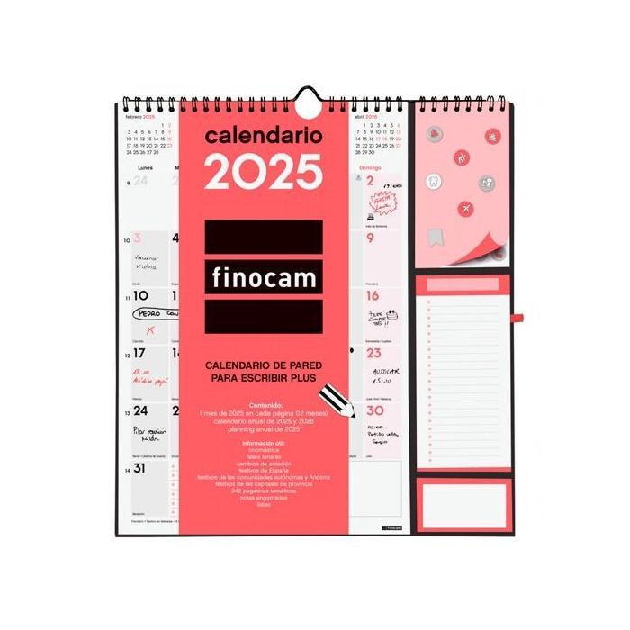 Finocam Calendario De Pared Plus-215x325 mm Neutro 2025 Finocam Calendario De Pared Plus-215x325 mm Neutro 2025