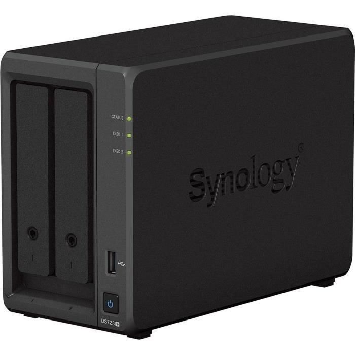 NAS Synology Diskstation DS723+/ 2 Bahías 3.5"- 2.5"/ 2GB DDR4/ Formato Torre 2