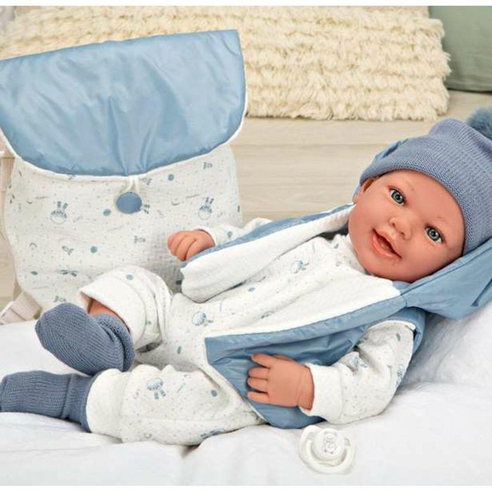 Muñeca elegance 45 cm adi azul c/mochila (muñeco de peso) 5 Muñeca elegance 45 cm adi azul c/mochila (muñeco de peso) 5