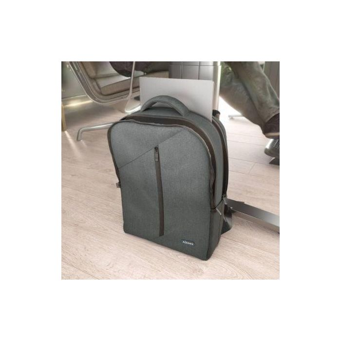 Aisens Mochila Premium para Portátil de 15.6" Gris - Espacio Amplio, Protección Extra y Diseño Multifuncional 4