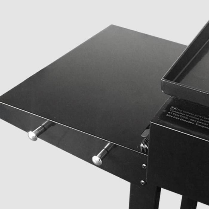 Garden Max GAR3326880018384 Plancha Mérida Acero Esmaltado 75x35 cm con Carro y 4 Luces Negra 4