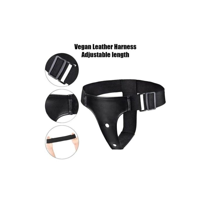 Consolador con arnés VSCNOVELTY Negro 19 cm 2 Consolador con arnés VSCNOVELTY Negro 19 cm 2