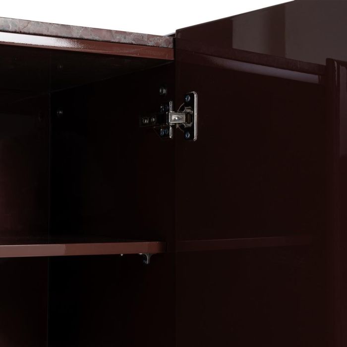 Aparador Lacado Granate Mármol-Dm Salón 163 X 45 X 75 cm