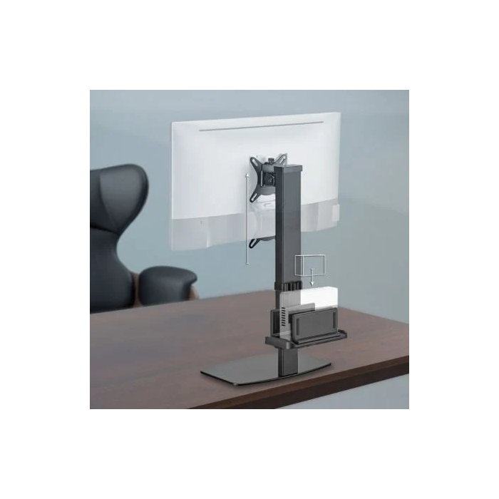 AISENS - SOPORTE DE MESA ECO GIRATORIO E INCLINABLE PARA MONITOR/TV Y MINI PC 8KG DE 17-32, NEGRO 4