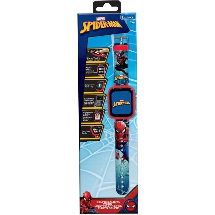 Lexibook Dmw070Sp Reloj Inteligente Spiderman con Cámara 720p para Niños, Pantalla Táctil, MP3, Podómetro, Edad +5 años 4