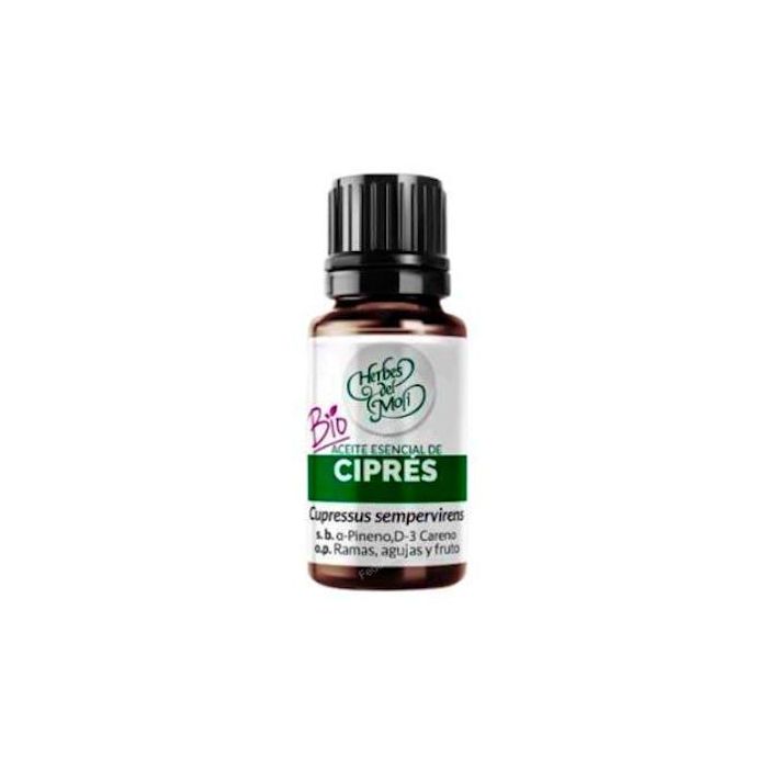 HERBES DEL MOLI Cupressus sempervirens Aceite Esencial de Ciprés Ecológico 10 ml - Antitusivo, Descongestionante