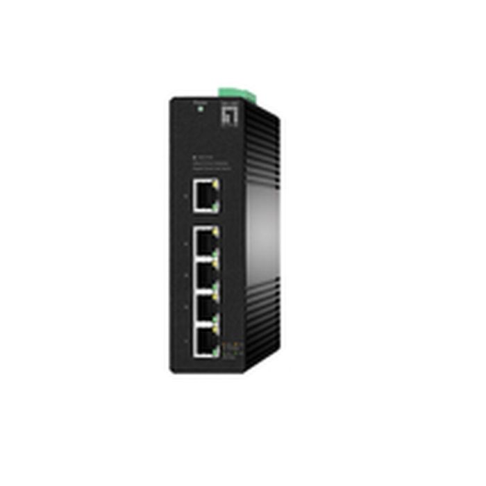 LevelOne IGS-2105 Switch Gestionado L2 Gigabit Ethernet (10/100/1000) 5 puertos RJ-45, QoS, Montaje Carril DIN 2