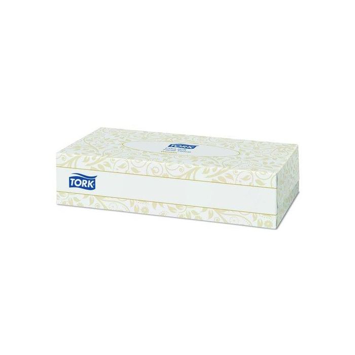 Tork Pañuelos Faciales Extra Suaves Premium 2 Capas Blanco - Caja 100 Unidades