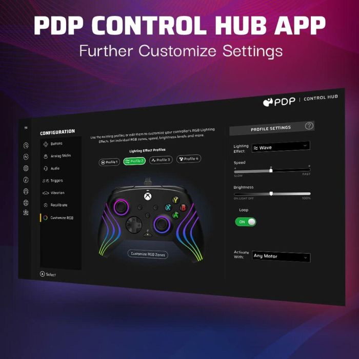 PDP PDP0708056069254 Gamepad Afterglow Wave con Cable Negro Iluminación LED Personalizable 21 PDP PDP0708056069254 Gamepad Afterglow Wave con Cable Negro Iluminación LED Personalizable 21