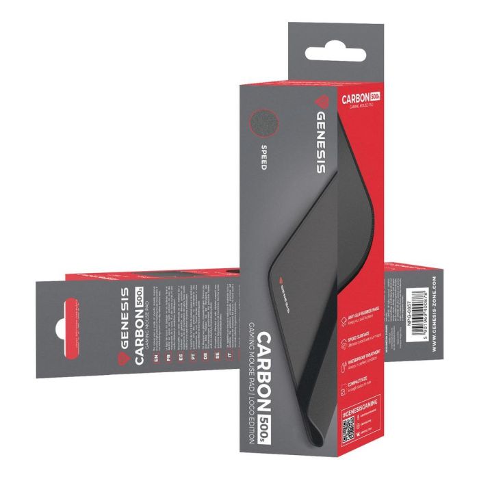 GENESIS Control 500 S Logo Alfombrilla de ratón para juegos Negro Tela Caucho Base antiderrapante 250x210mm 1 GENESIS Control 500 S Logo Alfombrilla de ratón para juegos Negro Tela Caucho Base antiderrapante 250x210mm 1