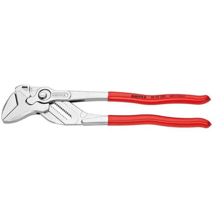 Knipex Tenaza Llave Alicate Universal 300 mm, Cromado, Mordazas Paralelas, Ajuste Rápido