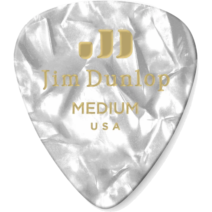Dunlop Pack 72 Púas Genuine Celluloid Blanco Perlado - Medium 2