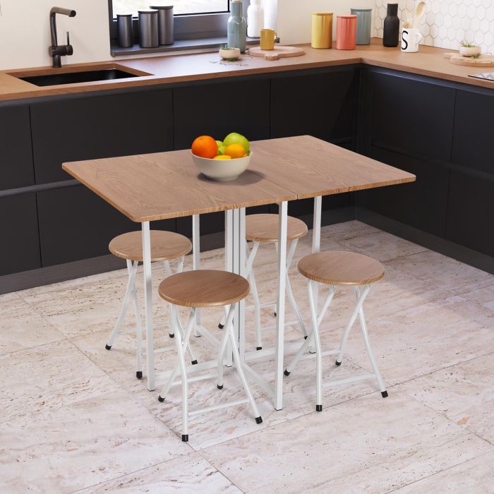 Juego De Mesa Plegable Y 4 Sillas Versa 70X75CM 1 Juego De Mesa Plegable Y 4 Sillas Versa 70X75CM 1