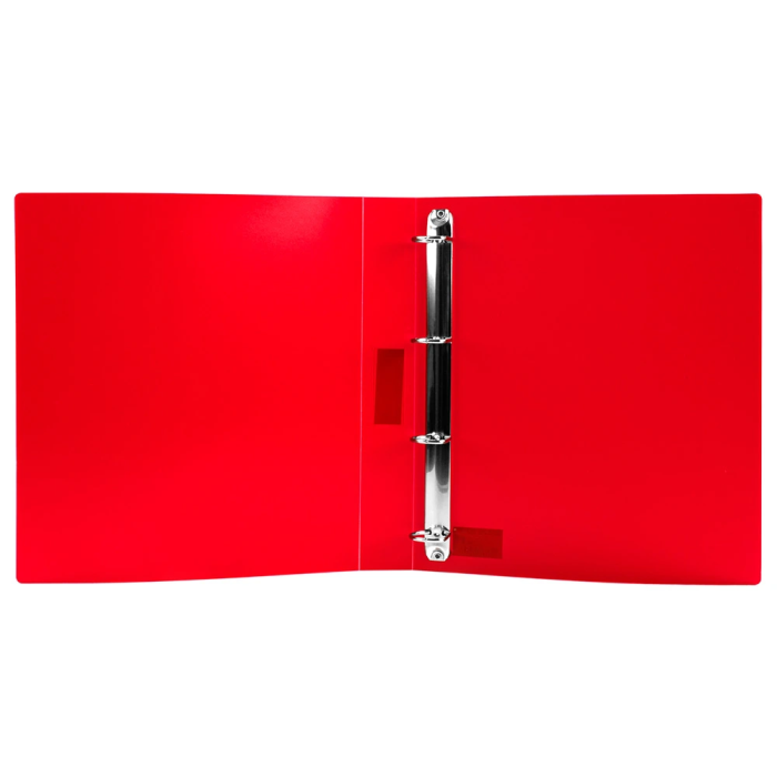 Liderpapel Carpeta 4 Anillas 25 mm Mixtas Polipropileno DIN A4 Rojo Translucido 5
