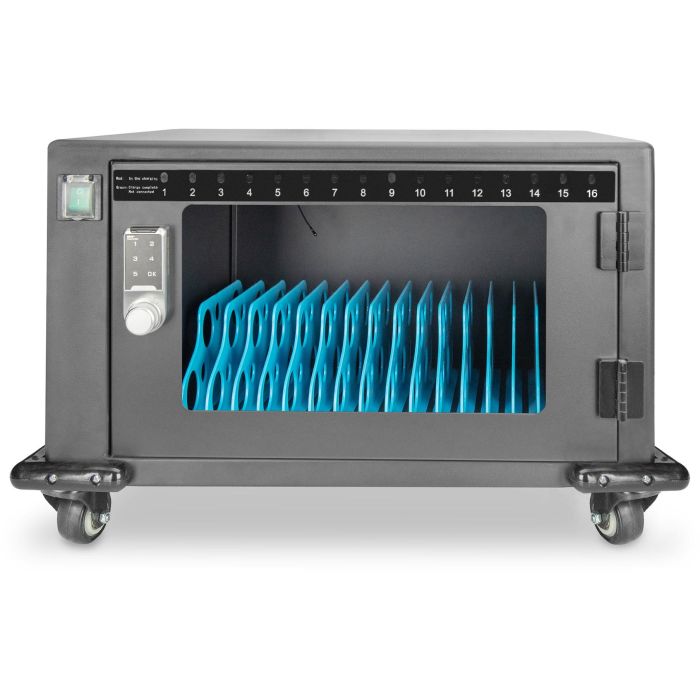 Digitus Armario de Carga Móvil para 16 Tablets hasta 13 Pulgadas, USB-A 12