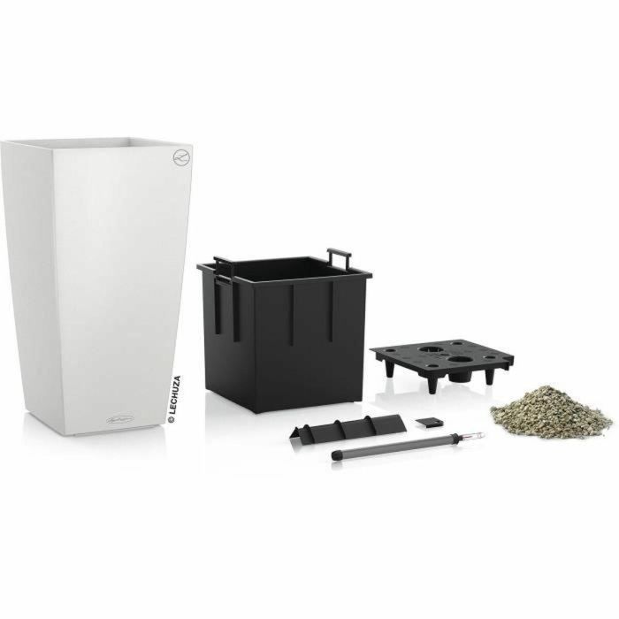 LECHUZA Jardinera Cubico Color 40 TODO EN UNO Blanco 13150 421427