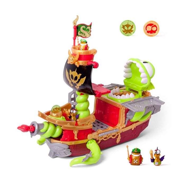Magic Box Barco Pirata Kraken PPXSP112IN20 con Cañón, Catapulta y Prisión para 10 Figuras Piratix 2