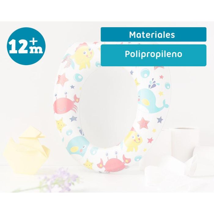 KioKids Reductor WC Infantil Acolchado Universal para Inodoros Estándar, Fácil de Limpiar y Cómodo para Niños +12 meses - Océano Multicolor 4 KioKids Reductor WC Infantil Acolchado Universal para Inodoros Estándar, Fácil de Limpiar y Cómodo para Niños +12 meses - Océano Multicolor 4