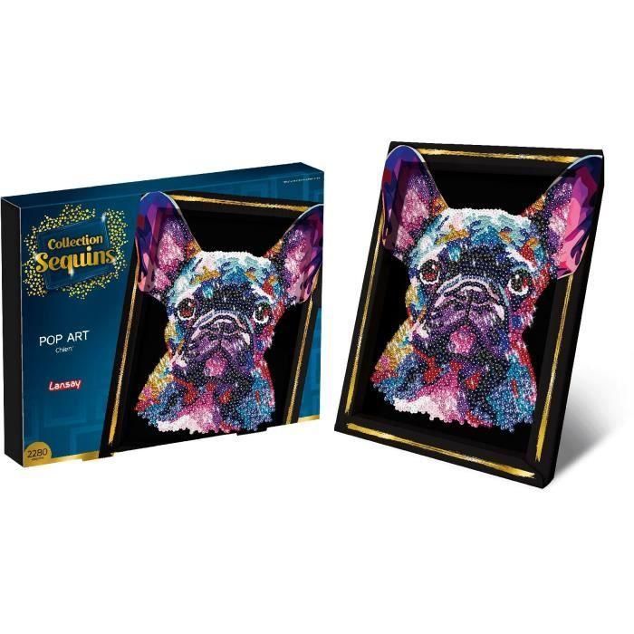 Kit de ocio creativo - LANSAY - Colección Lentejuelas - Perro pop art - A partir de 14 años 2 Kit de ocio creativo - LANSAY - Colección Lentejuelas - Perro pop art - A partir de 14 años 2