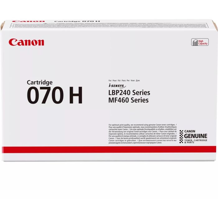 Canon Toner 070H 5640C002 Negro Cartucho de Tóner Original Rendimiento 10.200 Páginas