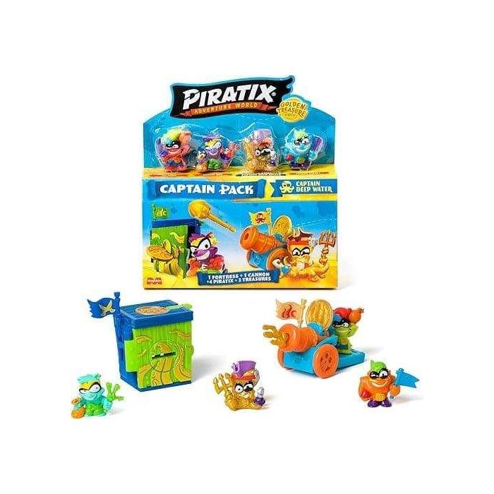 Figura piratix golden treasure captain pack. incluye 4 piratix y accesorios. 5