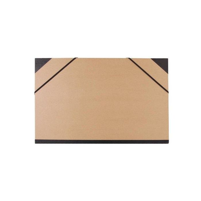 Carpeta De Dibujo Clairefontaine Carton C/Gomas A3+ Kraft Marron Verjurado (Set de 10)