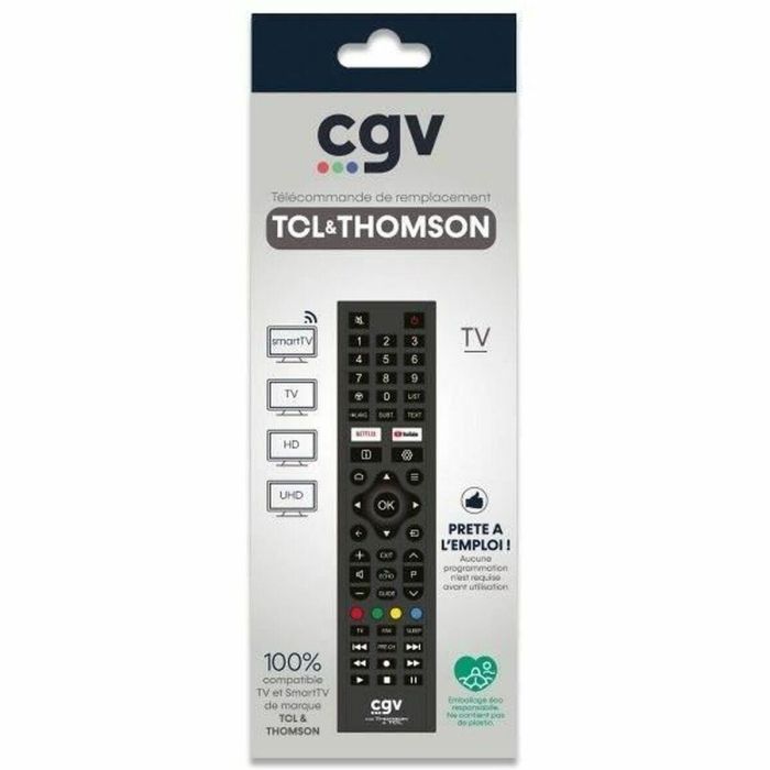 CGV CGV3322103009801 Mando a distancia de repuesto FIDELIO para televisores TCL y Thomson, sin programación. 3