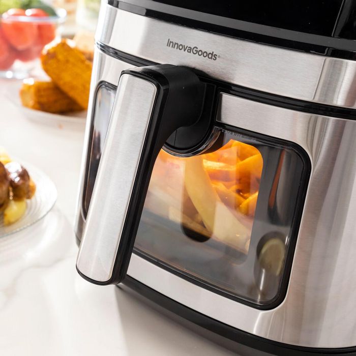 Freidora de Aire InnovaGoods Fryinn View 6500 Negro 1700 W 6,5 L Acero Inoxidable 9 Freidora de Aire InnovaGoods Fryinn View 6500 Negro 1700 W 6,5 L Acero Inoxidable 9