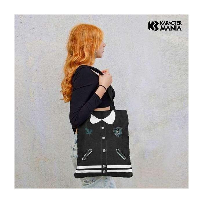 Karactermania Bolsa de la Compra Shopping Miércoles Varsity Algodón Negro 40 x 34 x 1 cm 3 Karactermania Bolsa de la Compra Shopping Miércoles Varsity Algodón Negro 40 x 34 x 1 cm 3