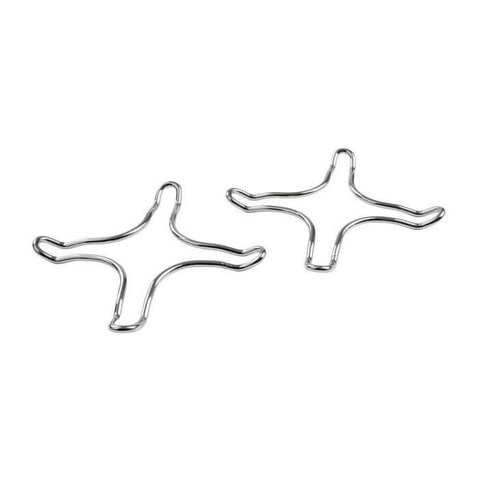 Fackelmann Profesional Soportes reductores para cocina de gas, acero cromado 125x125mm, 2 unidades, ideal recipientes pequeños, color inox