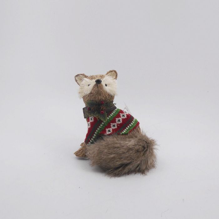DKD Home Decor Figura Decorativa de Navidad con Diseño Alpino de Zorrito, Poliéster Marrón y Rojo, 18x21x16 cm (Pack de 2) 2 DKD Home Decor Figura Decorativa de Navidad con Diseño Alpino de Zorrito, Poliéster Marrón y Rojo, 18x21x16 cm (Pack de 2) 2