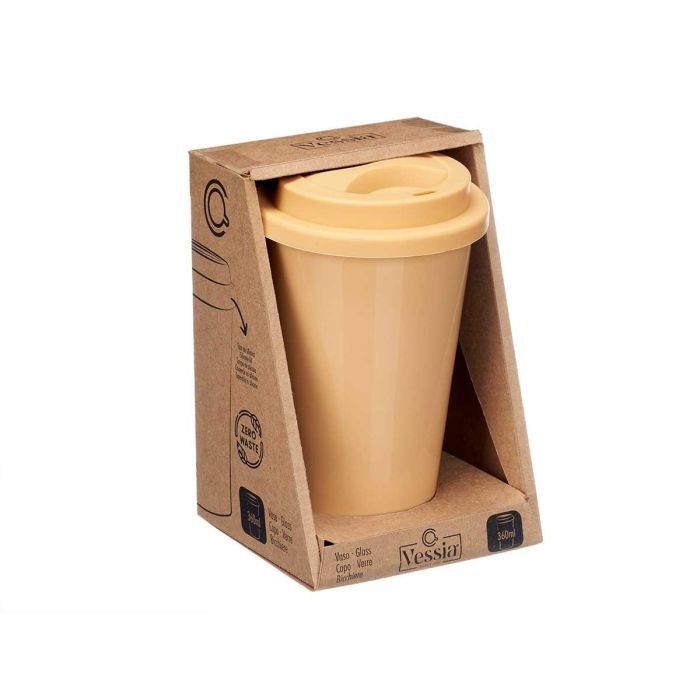 Vaso Tapa Silicona Beige 360Ml Vessia 11X15CM (12 Unidades) 1 Vaso Tapa Silicona Beige 360Ml Vessia 11X15CM (12 Unidades) 1