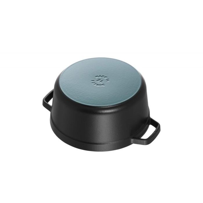 Staub La Cocotte 20cm rund. schwarz. Gusseisen 4