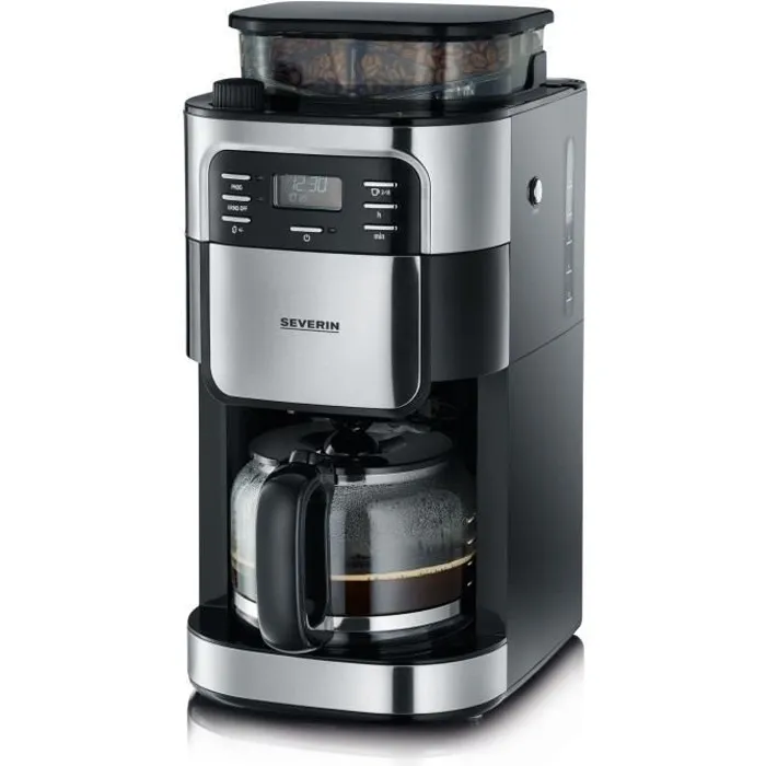 Severin 4810 Cafetera de Filtro con Molinillo Integrado - Negro y Acero Inoxidable - 1000W - 1.4 L 0 Severin 4810 Cafetera de Filtro con Molinillo Integrado - Negro y Acero Inoxidable - 1000W - 1.4 L 0