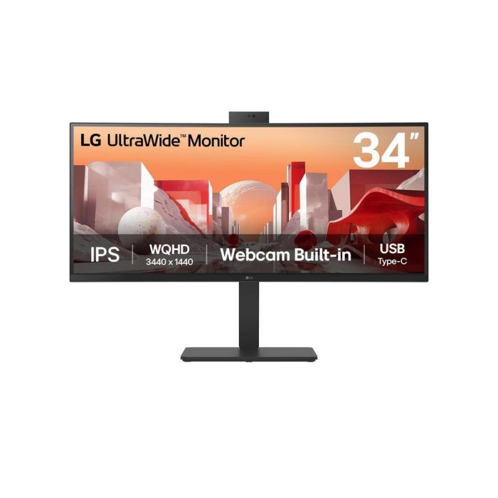 LG 34BA85QE-B Monitor Curvo IPS 34" (86,4cm) WQHD (3440x1440) 5ms 60Hz HDR10 USB-C HDMI DisplayPort Altavoces Negro 1