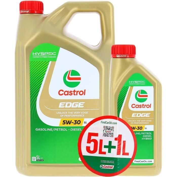 Aceite de motor - CASTROL EDGE - 5W-30 LL - 5L+1L - 057356 Aceite de motor - CASTROL EDGE - 5W-30 LL - 5L+1L - 057356